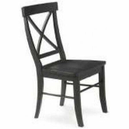 INTERNATIONAL CONCEPTS International Concepts Dining Essentials Solid Wood Dining Chair - Black C46-613P